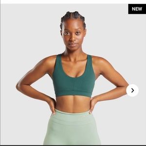 Whitney Simmons amazon green sports bra